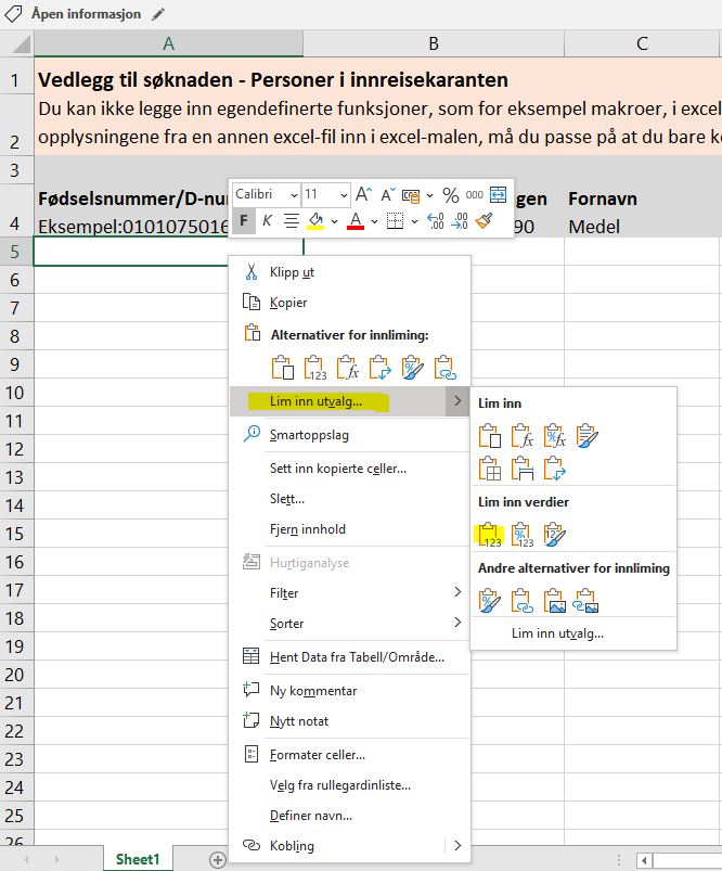 fra en annen excel-fil